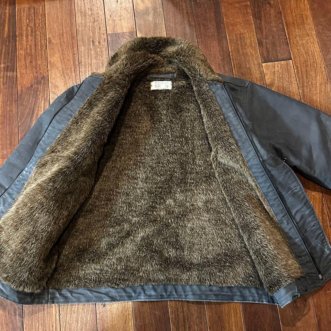 HOUSTON N-1 デッキジャケット 38 ヤレ感 フェード 40s 50s