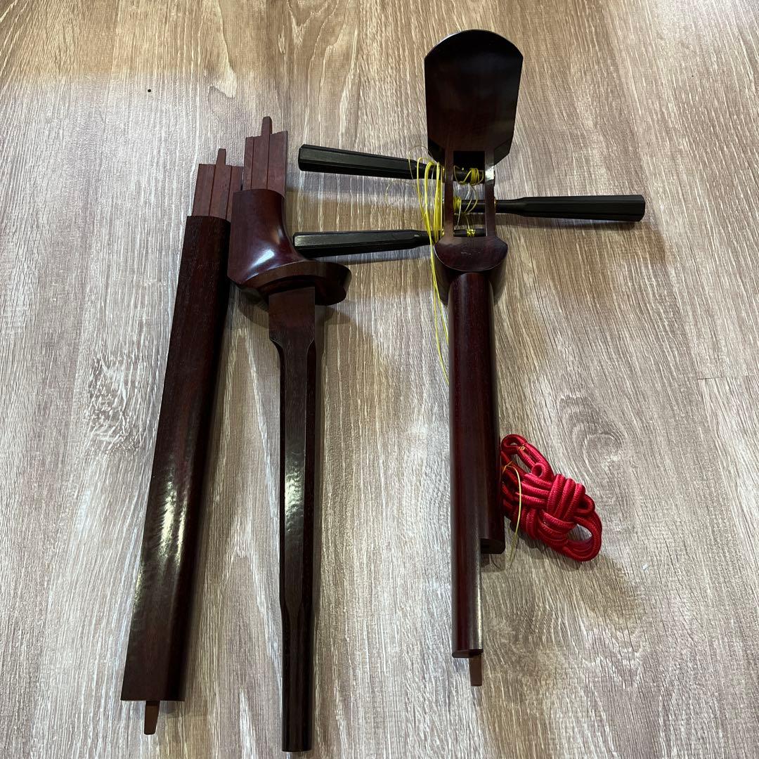 お稽古　紅木　地歌　三味線　ケースつき