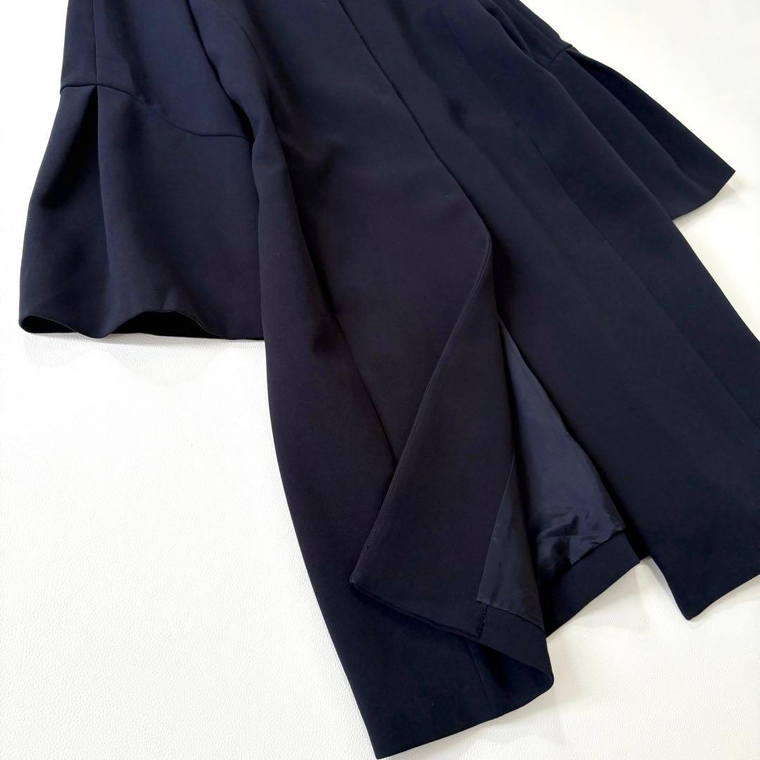 極美品✨アナイ 現行タグ ダブルクロス フレアスリーブコート 紺 38 日本製