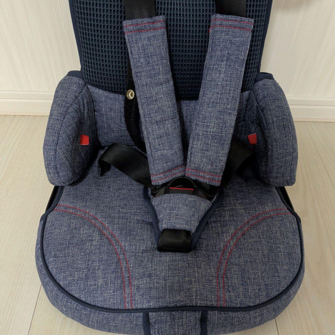 【美品】日本育児 ISOFIX・シートベルト トラベルベストEC Fix デニム