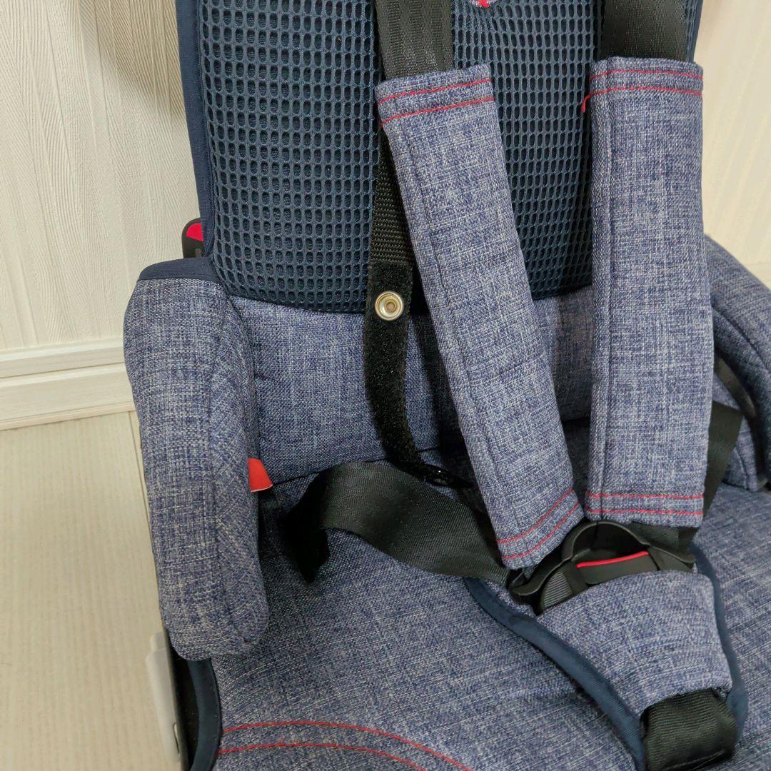 【美品】日本育児 ISOFIX・シートベルト トラベルベストEC Fix デニム