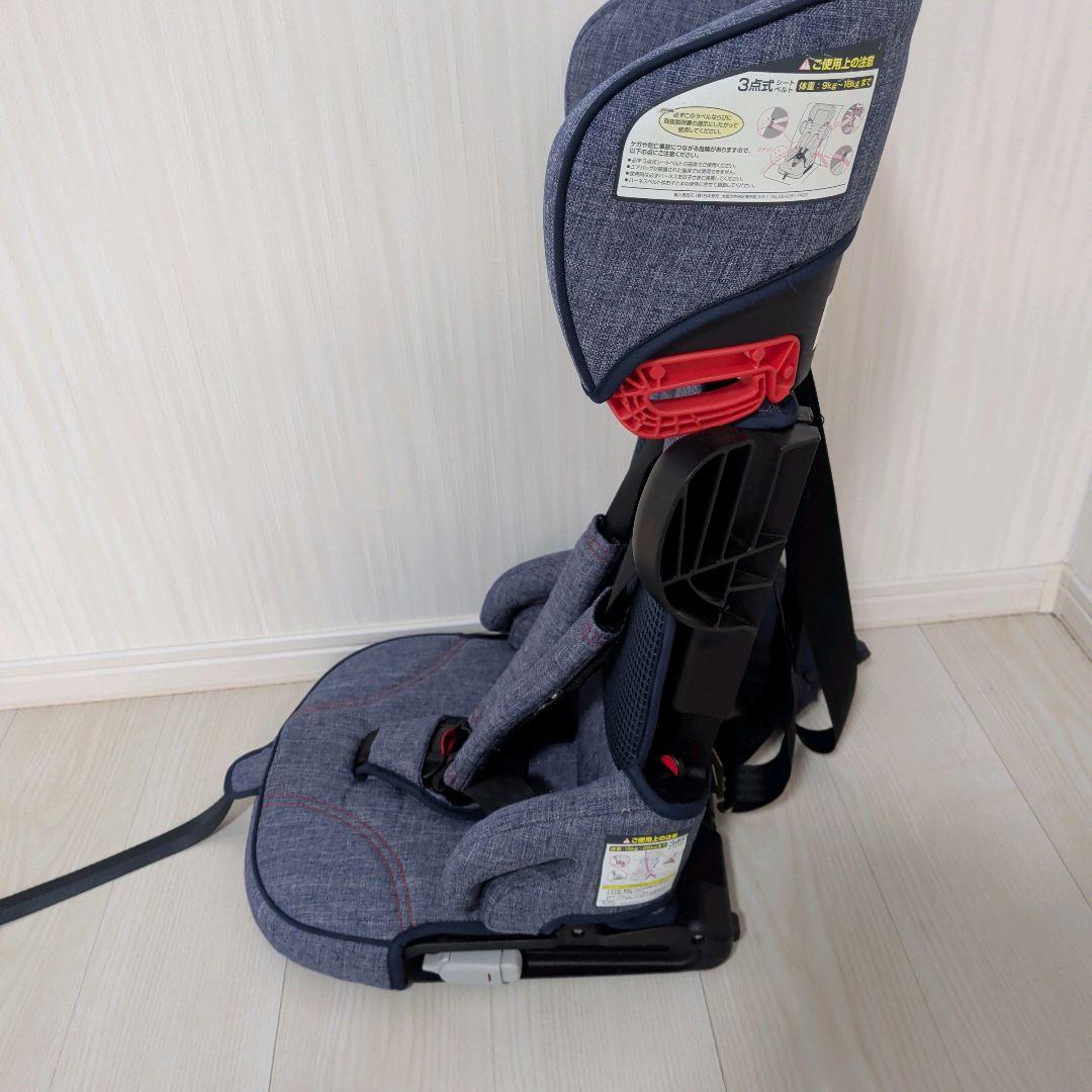 【美品】日本育児 ISOFIX・シートベルト トラベルベストEC Fix デニム
