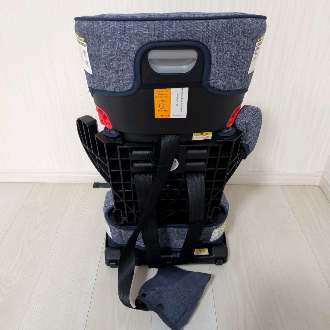 【美品】日本育児 ISOFIX・シートベルト トラベルベストEC Fix デニム