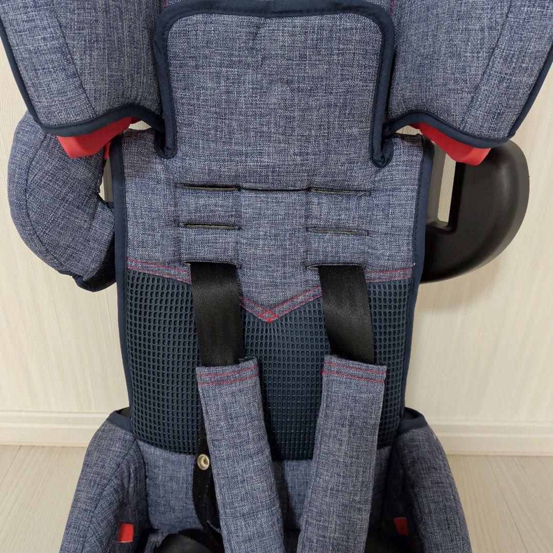 【美品】日本育児 ISOFIX・シートベルト トラベルベストEC Fix デニム