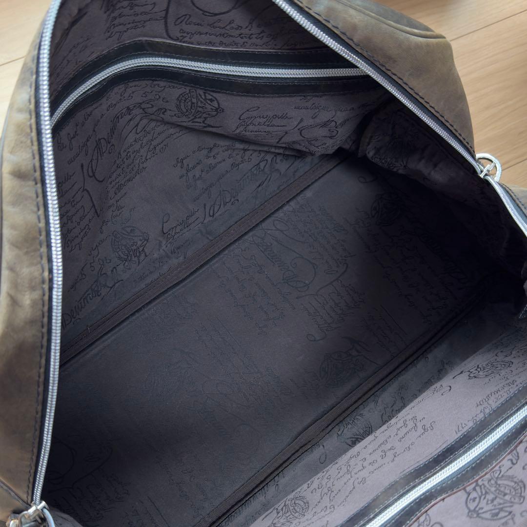 最初期 85.3万円 ベルルッティ パティーヌ スクリットレザートラベルバッグ