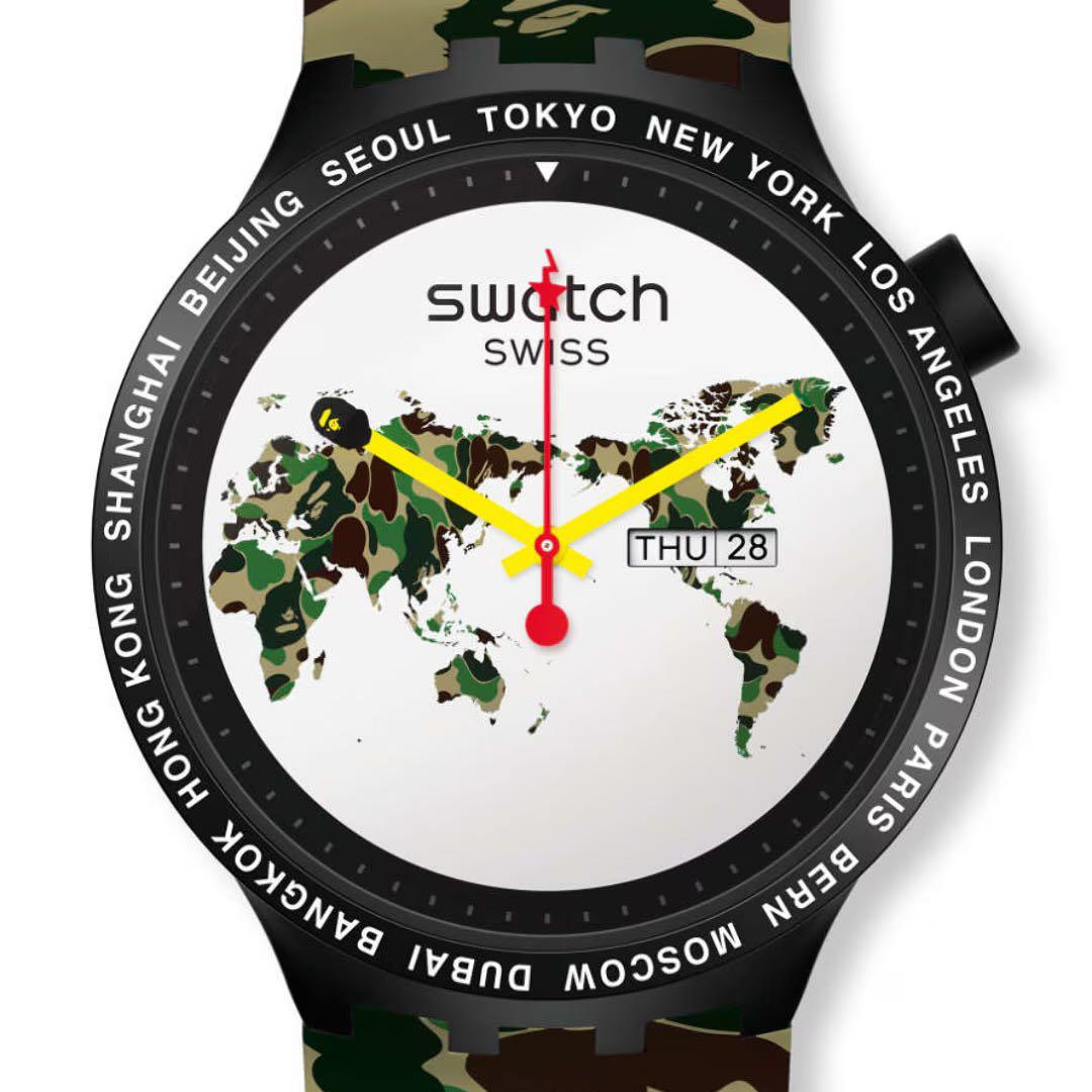 Swatch A BATHING APE カモフラージュ時計