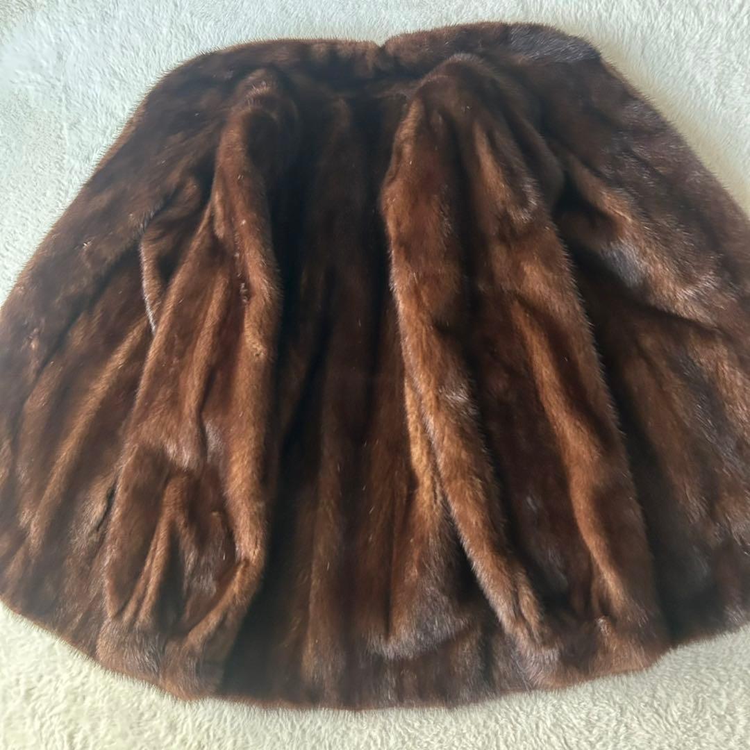 希少✨サガミンク ランブルトン オンワード デミバフミンク ファーコート ロゴ