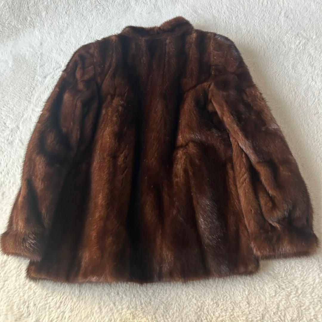 希少✨サガミンク ランブルトン オンワード デミバフミンク ファーコート ロゴ