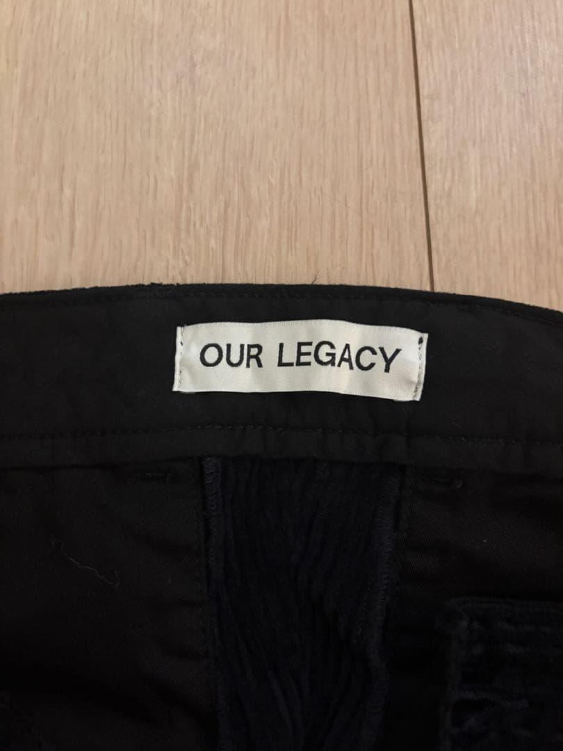 OUR LEGACY チノ 22 ブラック コーデュロイ