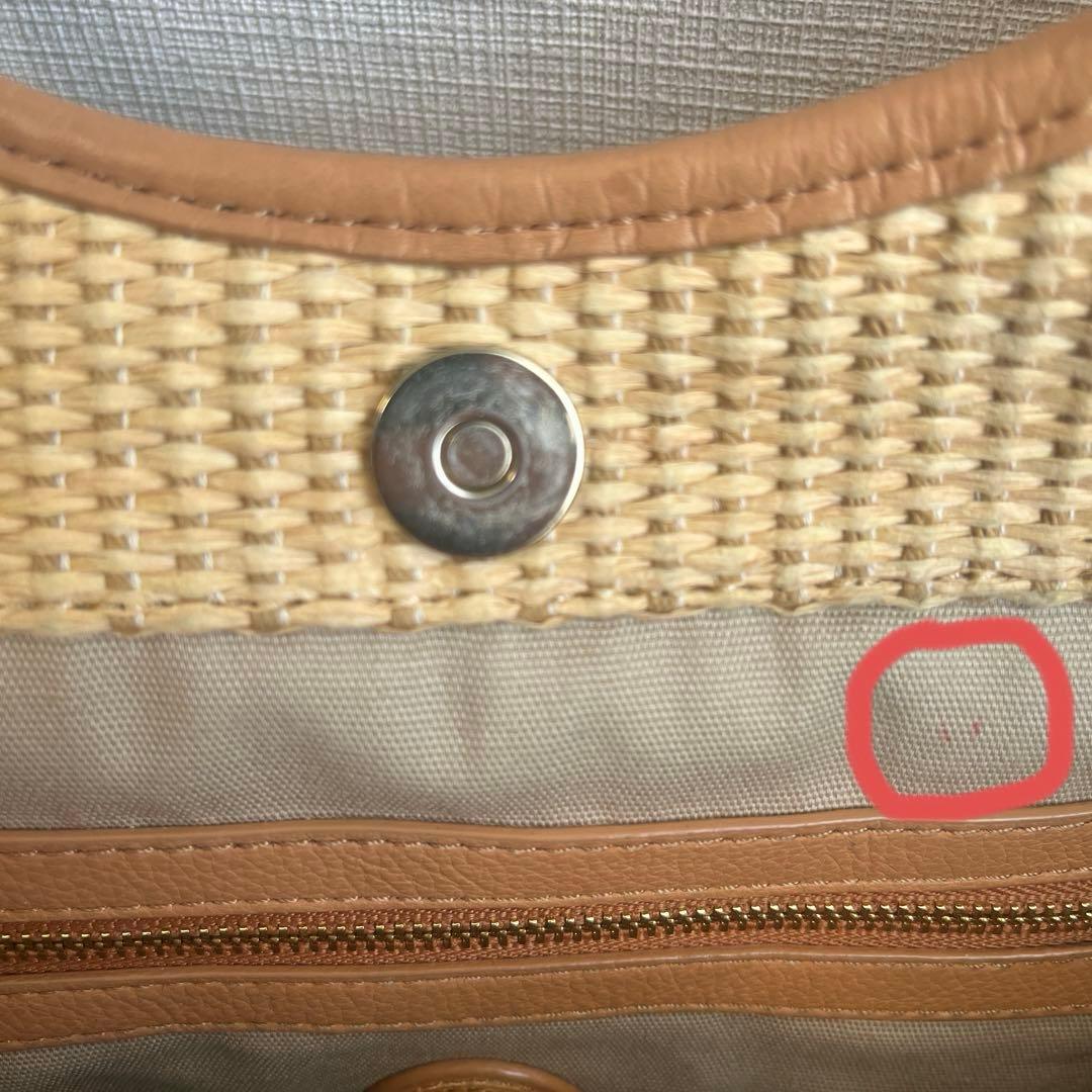 Tory Burch トリーバーチ　かごバッグ トートバック　ベージュ　A4