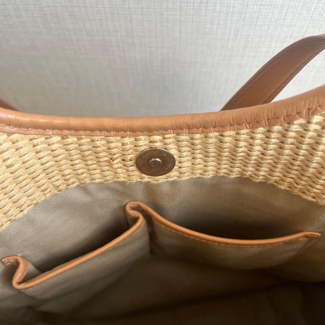 Tory Burch トリーバーチ　かごバッグ トートバック　ベージュ　A4