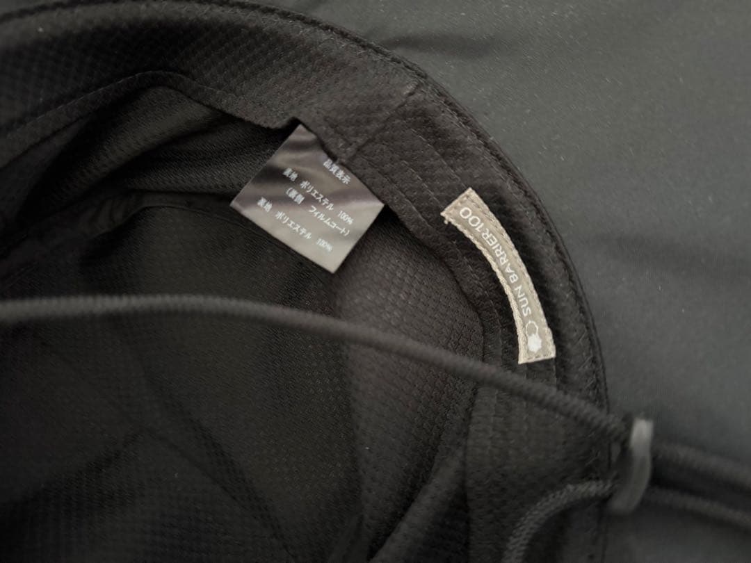 サンバリア100 ウインドハット　ブラック　Mサイズ