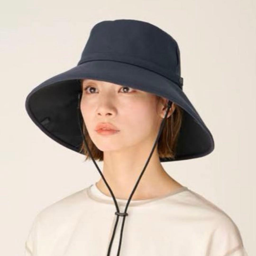 サンバリア100 ウインドハット　ブラック　Mサイズ