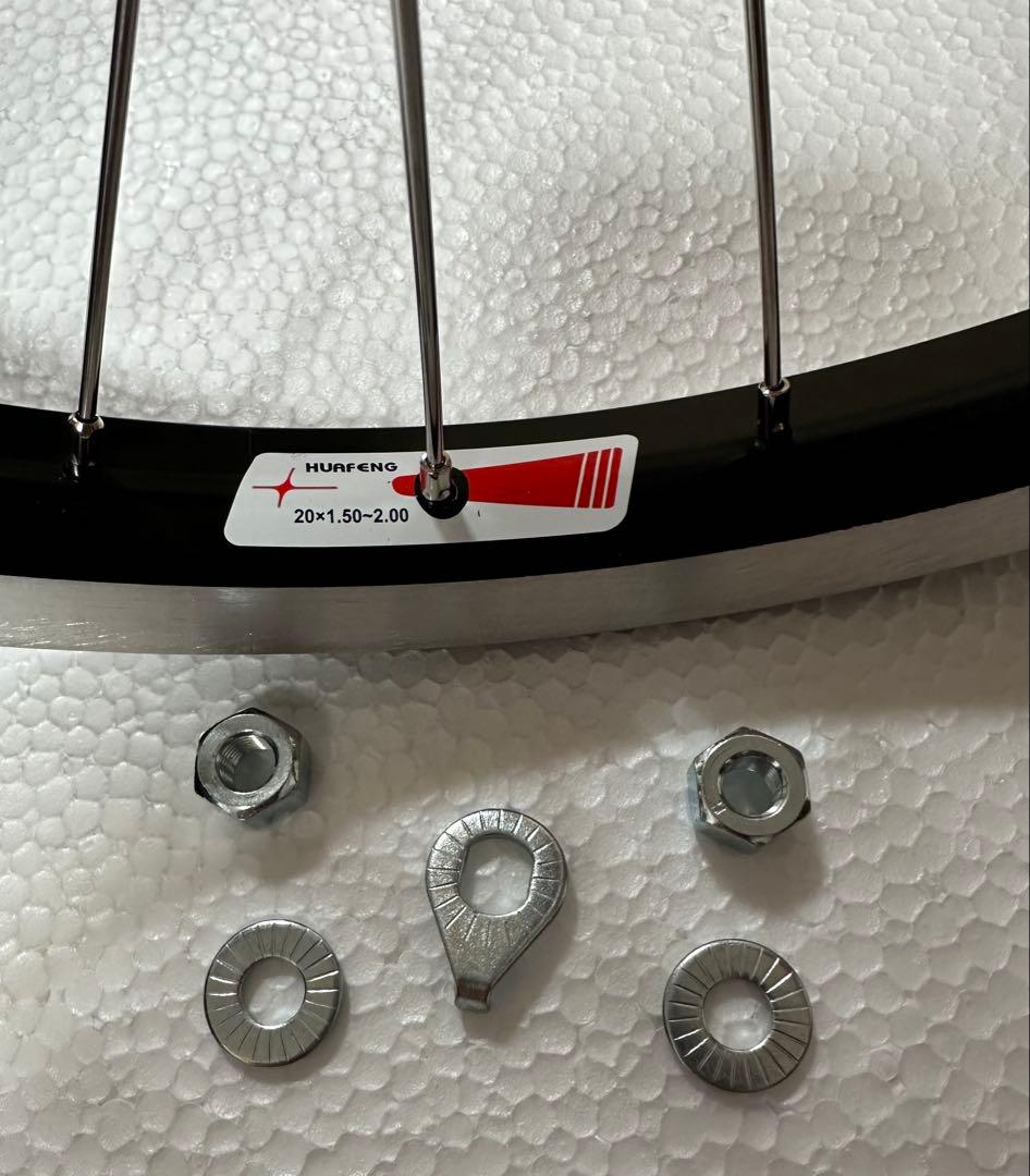 ヤマハPAS 20インチ純正部品使用による完全手組み前輪ホイル　②