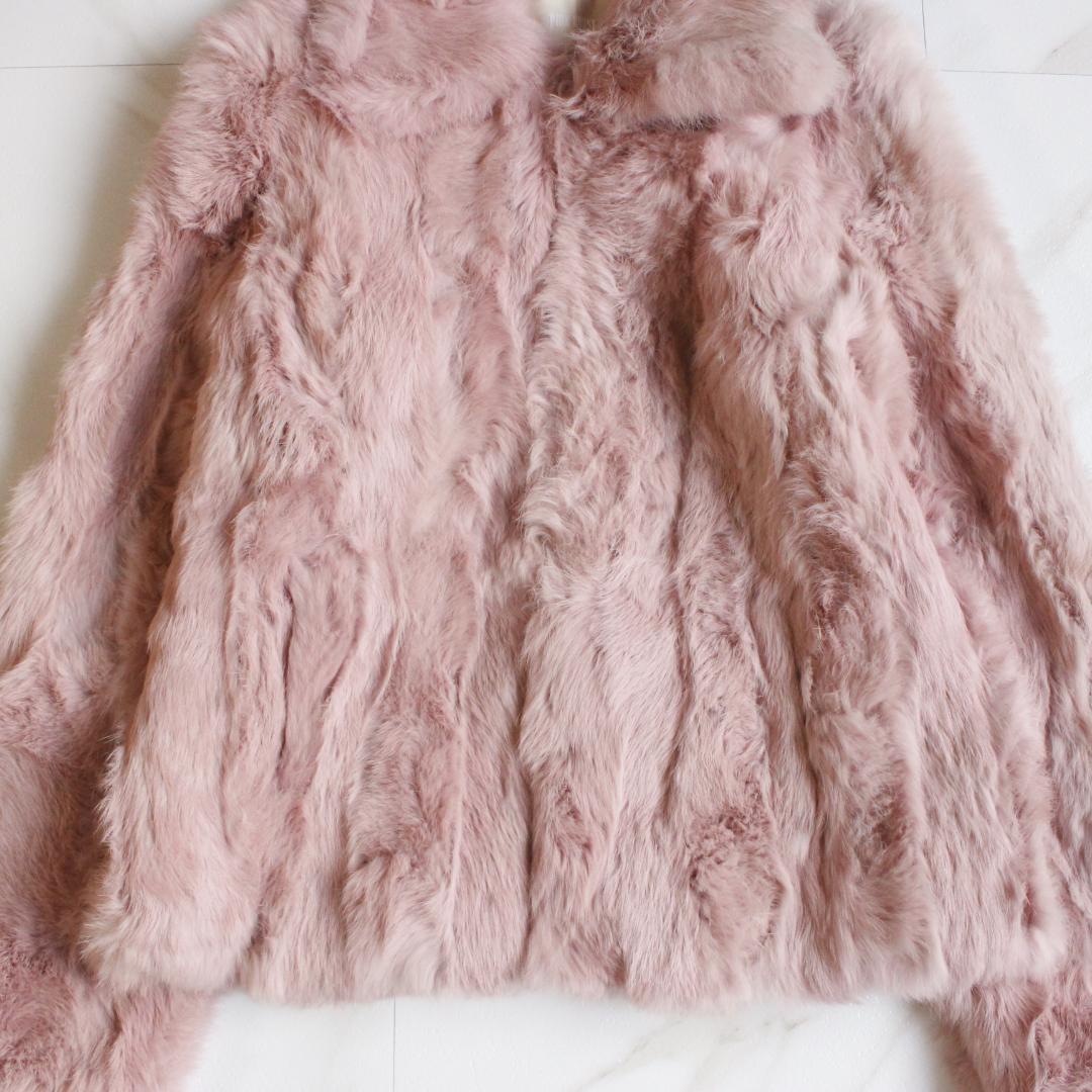 PINK HOUSE ラビットファージャケット Mサイズ ピンク 毛皮