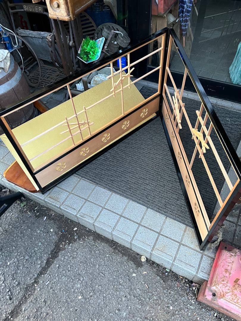 風炉先、 風炉先入れ替え用付き 格子風炉先 金銀ふすま風炉先 茶道具、