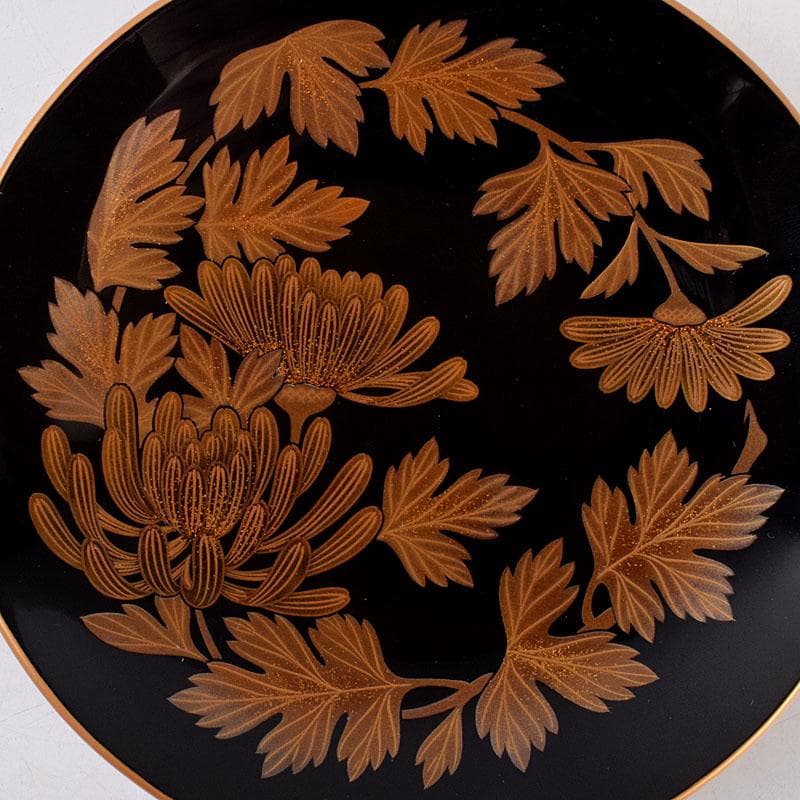 和食器　輪島塗　高崎秋峰作　高台寺蒔絵　五聖絵替　銘々皿　五客　共箱　C8533