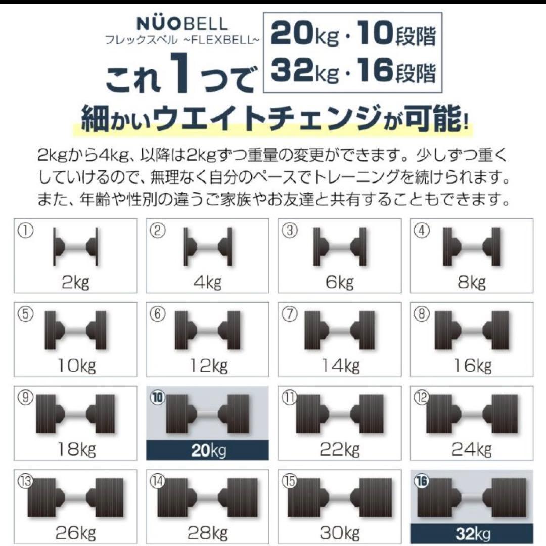 フレックスベル 32kg 可変式ダンベル ダンベル