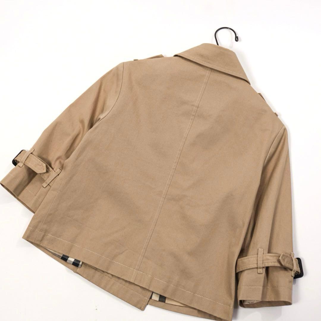 H4089◾️バーバリー　ショートトレンチコート　ノバチェック　Y2K