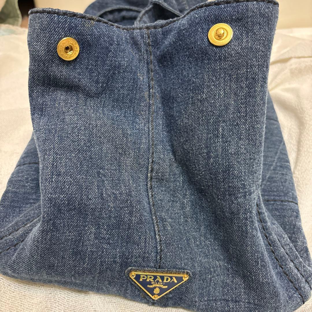 【おにぎり様用】PRADA カナパ Lサイズ　トートバッグキャンバス三角プレート