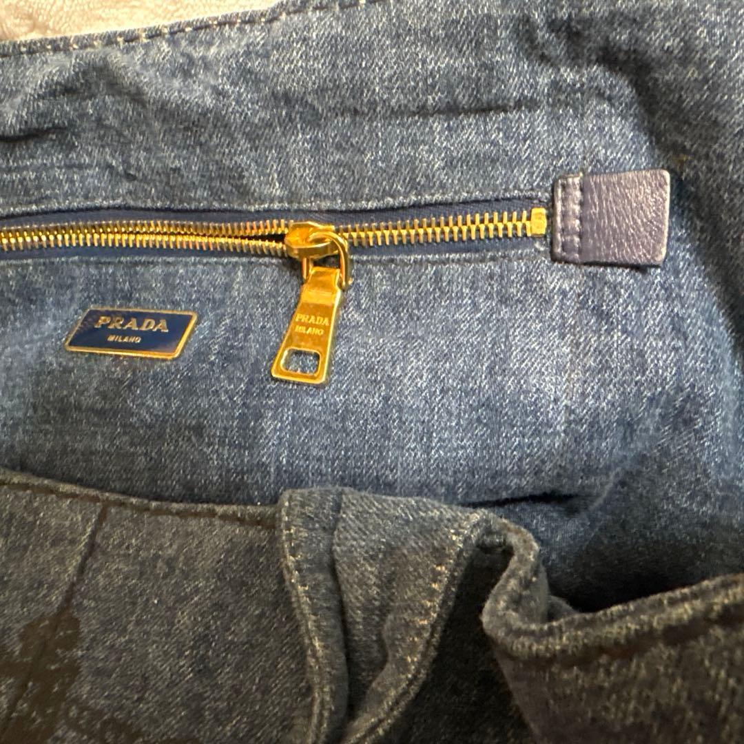 【おにぎり様用】PRADA カナパ Lサイズ　トートバッグキャンバス三角プレート