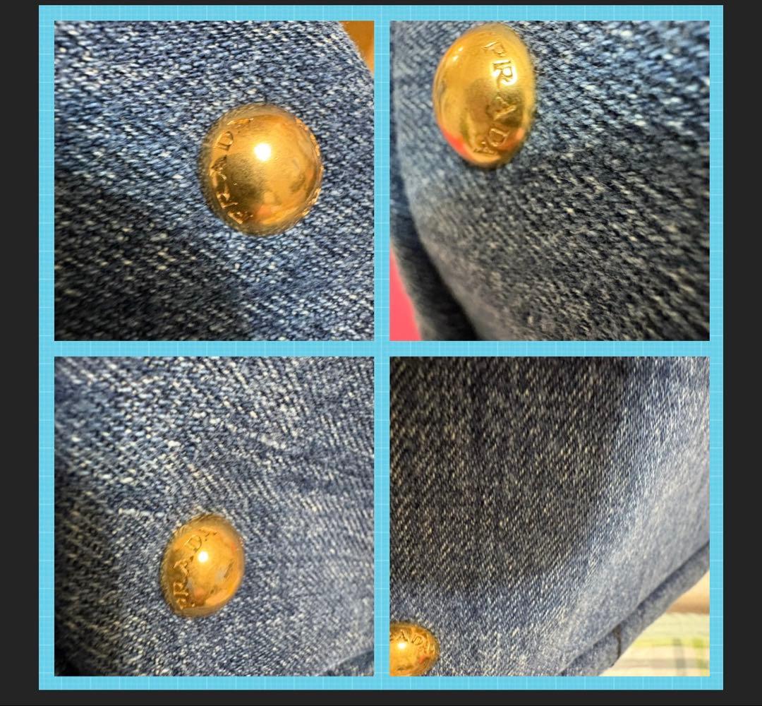 【おにぎり様用】PRADA カナパ Lサイズ　トートバッグキャンバス三角プレート