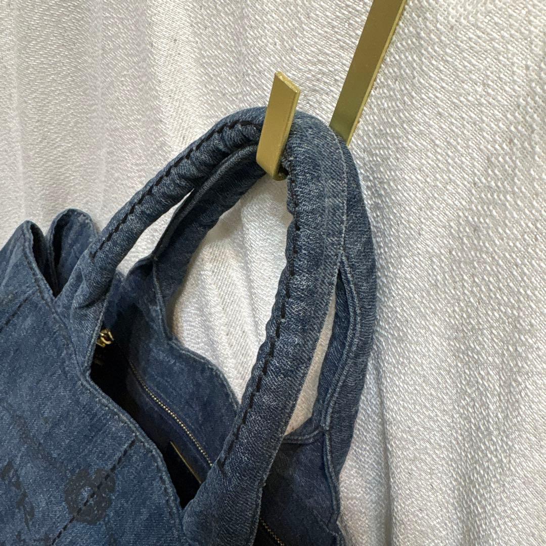 【おにぎり様用】PRADA カナパ Lサイズ　トートバッグキャンバス三角プレート