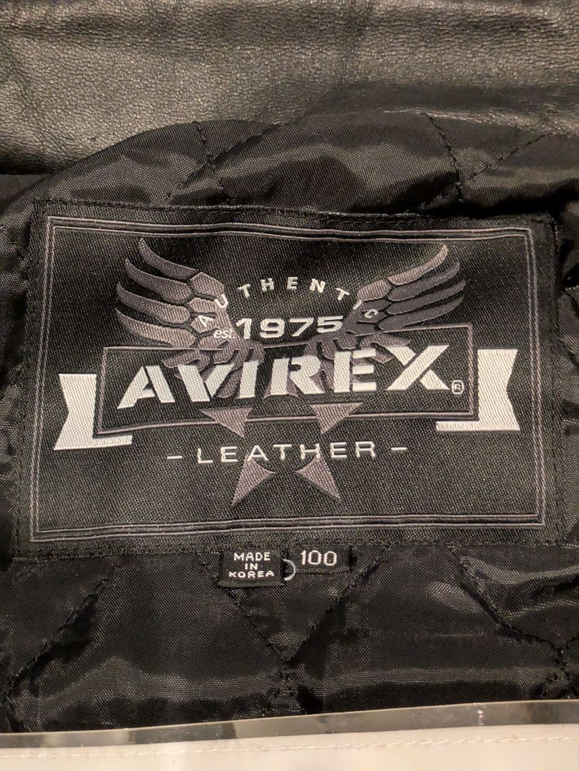 AVIREX オールレザー スタジャン