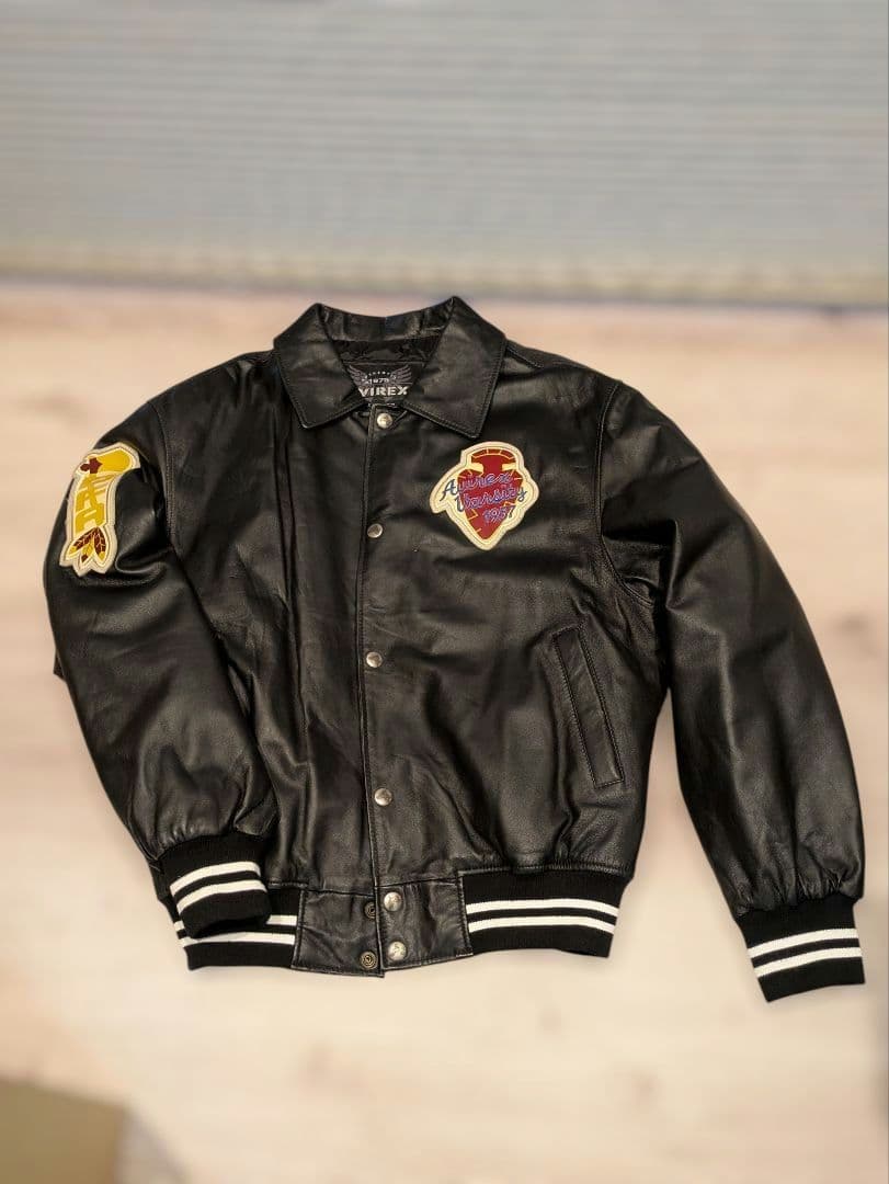 AVIREX オールレザー スタジャン