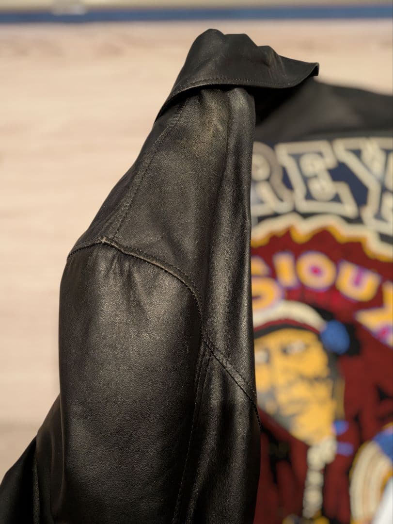 AVIREX オールレザー スタジャン