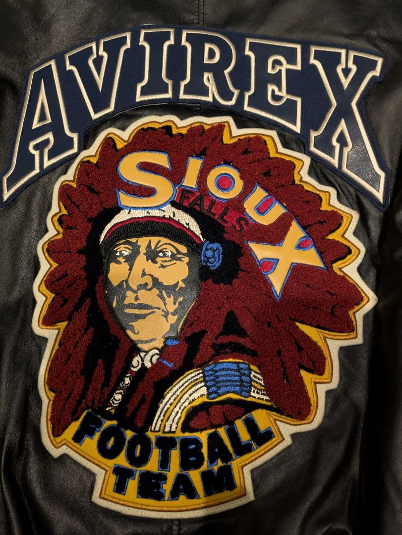 AVIREX オールレザー スタジャン