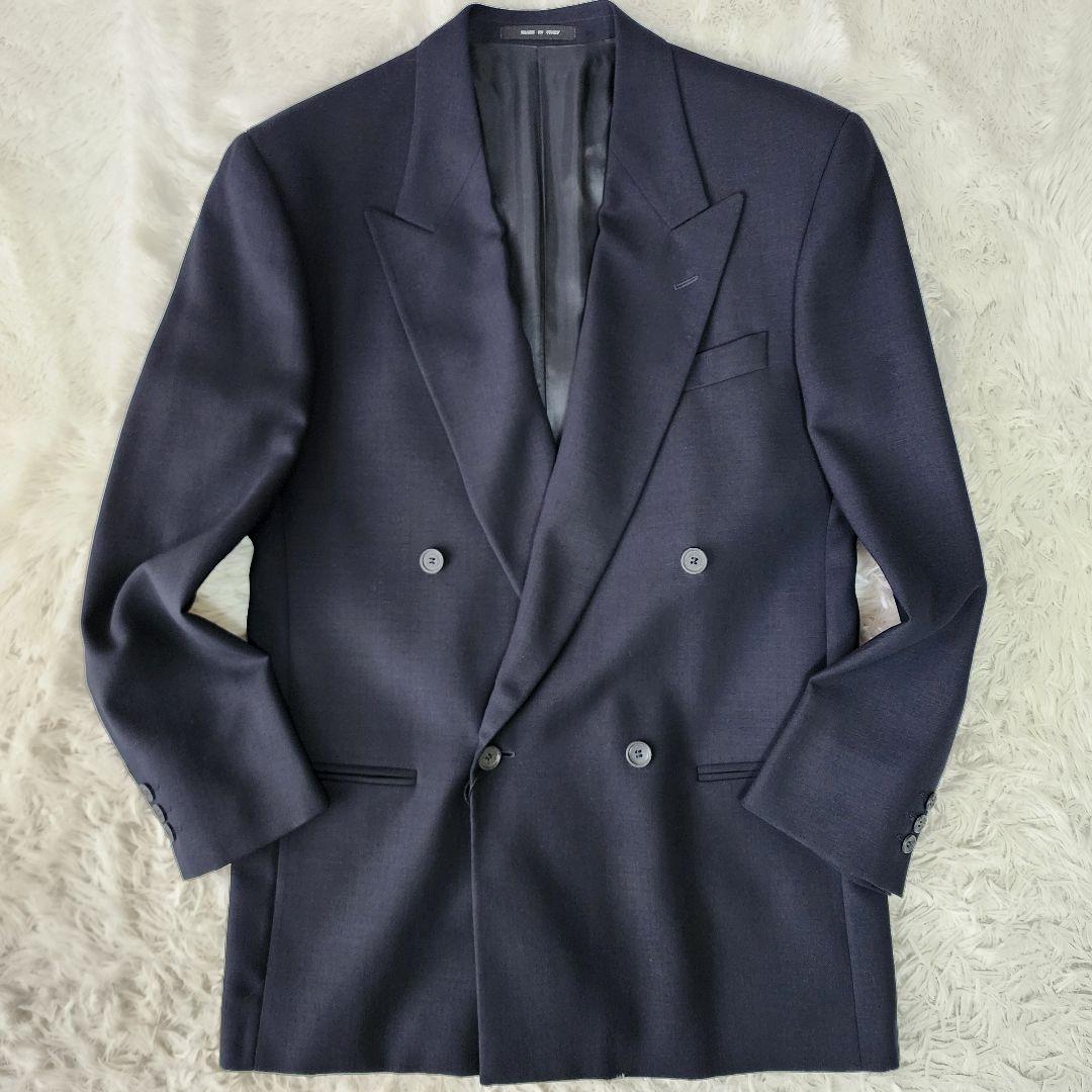 【未使用/タグ付き】アルマーニ スーツ セットアップ ネイビー系 46 ウール