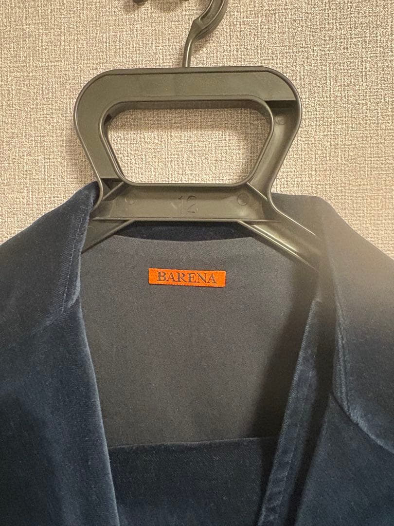 【美品/3ピース】BARENA ベルベット セットアップ スーツ バレナ 48