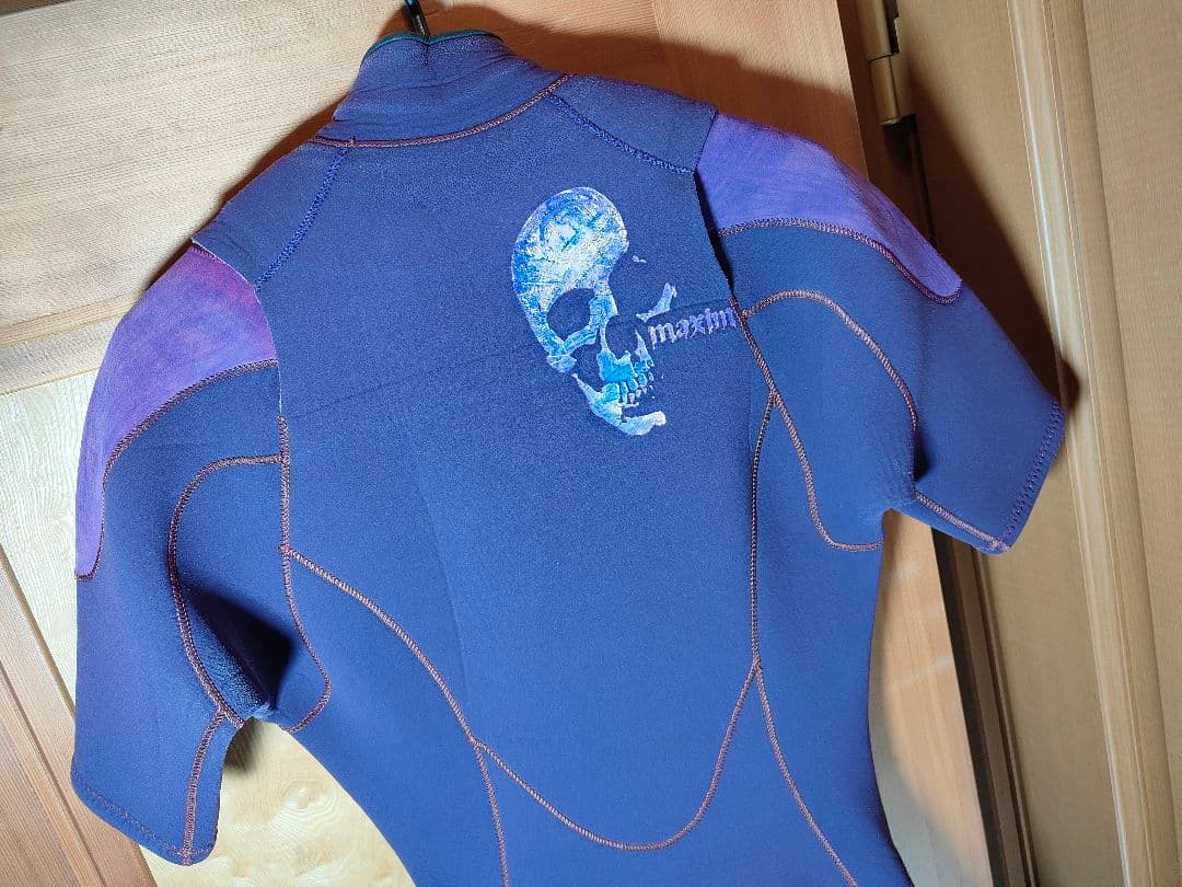 【美品】MAXIM 正規品　パープル　高級ウエットスーツ　ノンジップ　スプリング