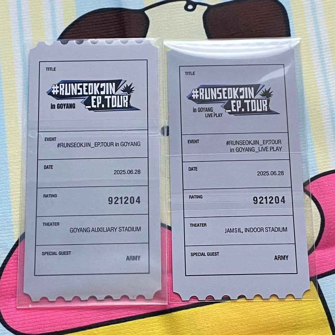 JIN ジンBTS6/28 RUNSEOKJIN_EP.TOUR トレカ 2種