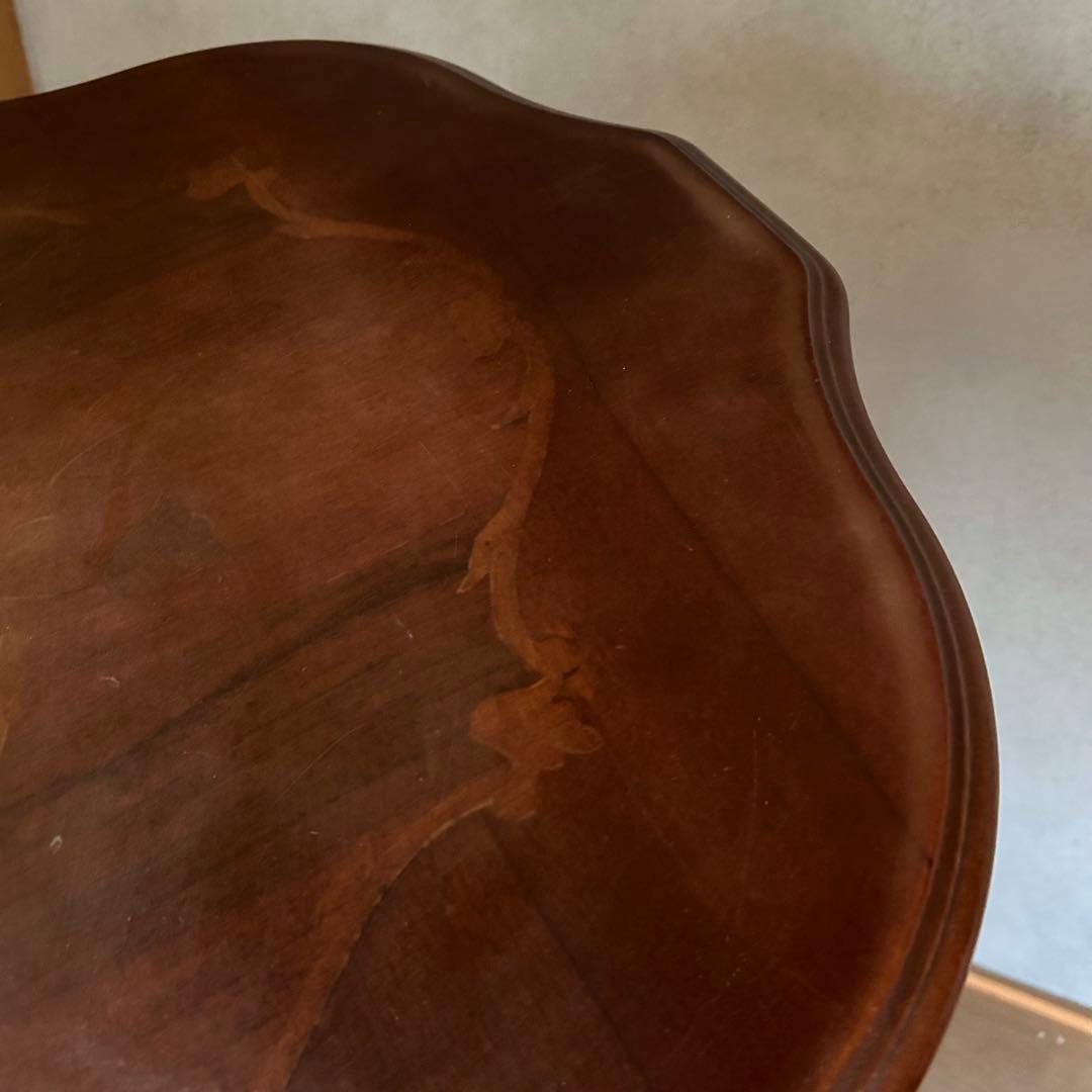 サイドテーブル　イタリア　木製　猫脚