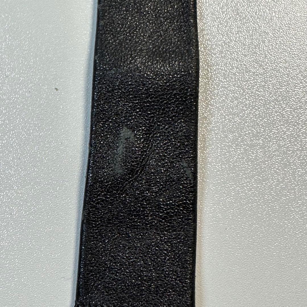 agnès b.homme PARIS アニエスベー レザー ネクタイ ブラック