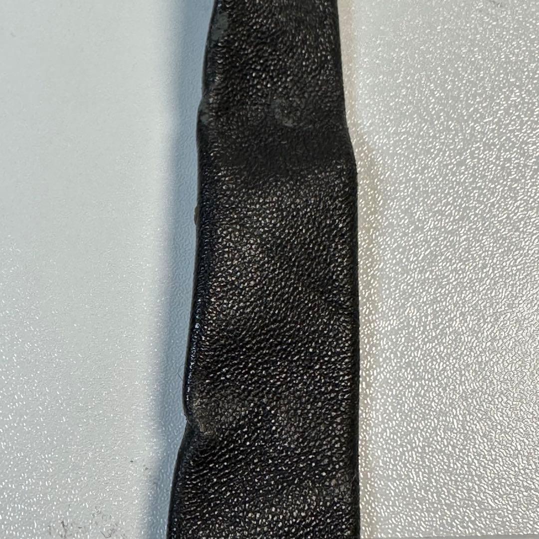 agnès b.homme PARIS アニエスベー レザー ネクタイ ブラック