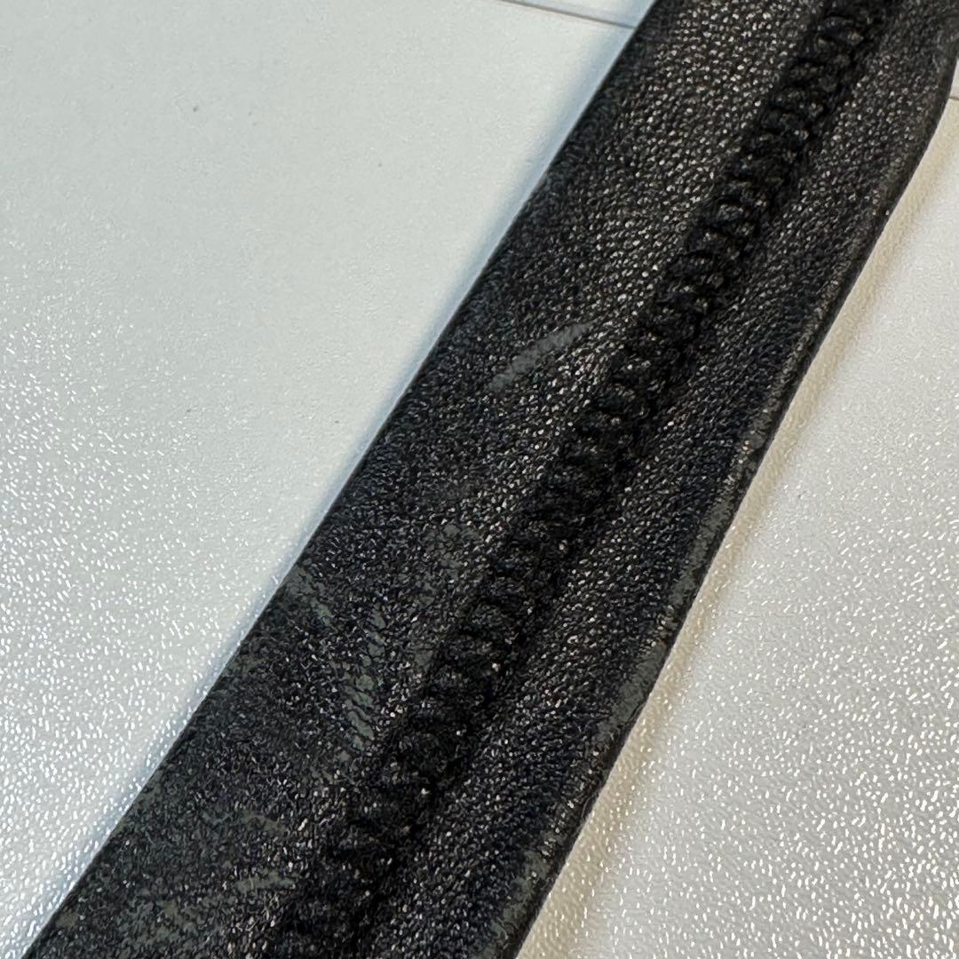 agnès b.homme PARIS アニエスベー レザー ネクタイ ブラック