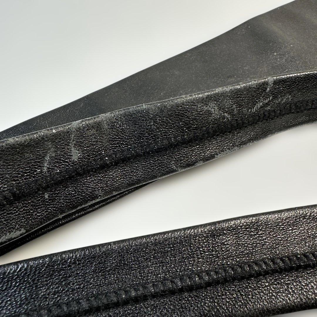 agnès b.homme PARIS アニエスベー レザー ネクタイ ブラック