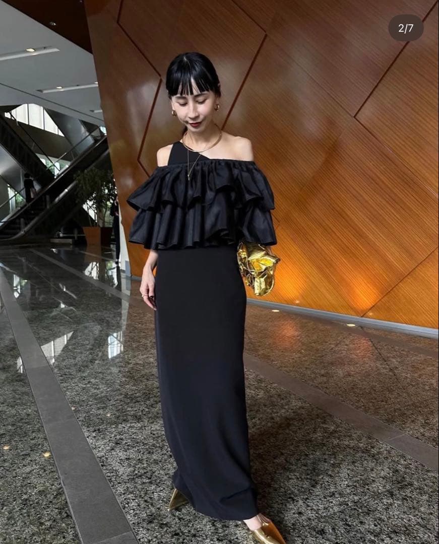 【amerivintage】最終値引き！ワンショルダーフリルワンピース