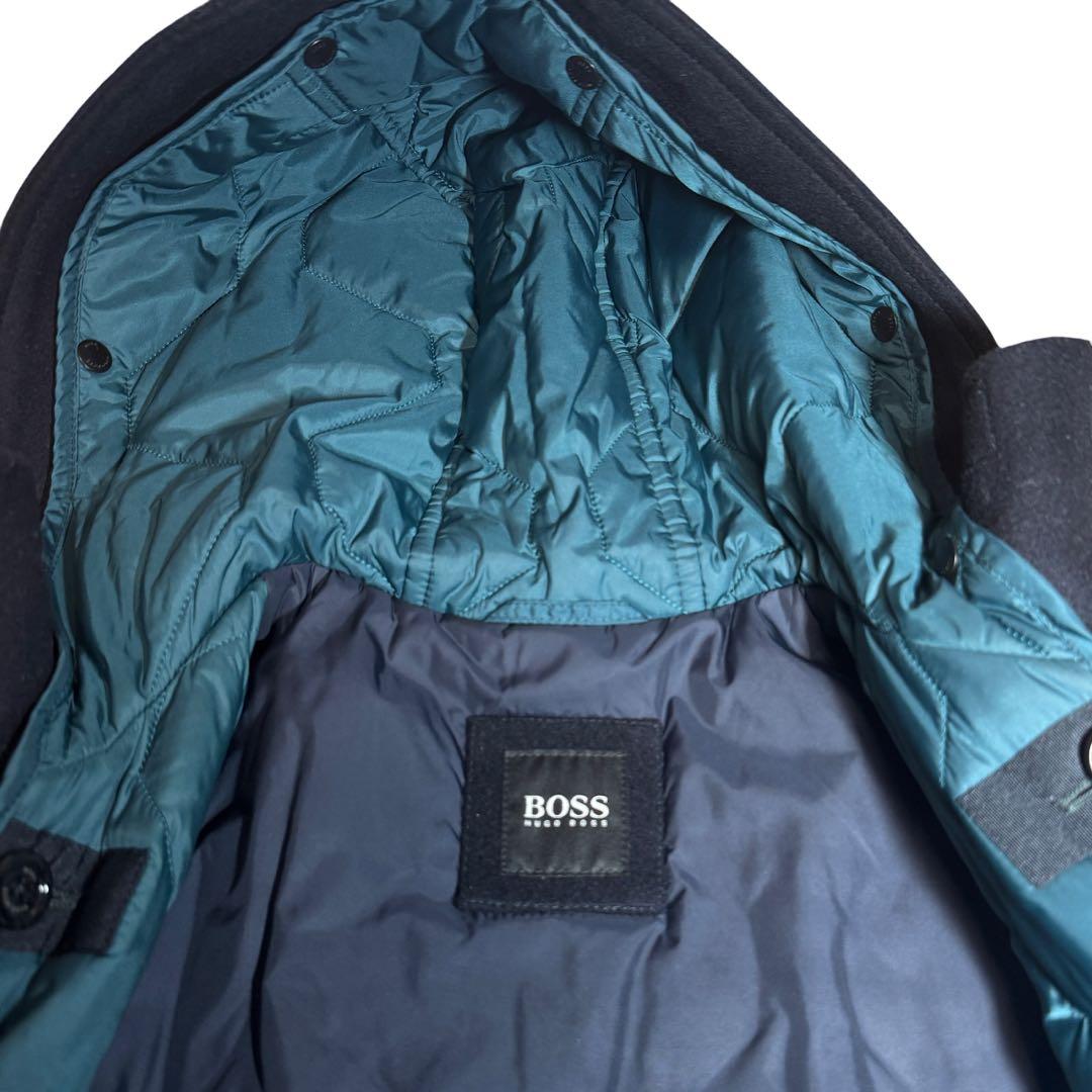 ✨美品 HIGO BOSS カシミヤ混 プリマロフト ライナー付 コート 48
