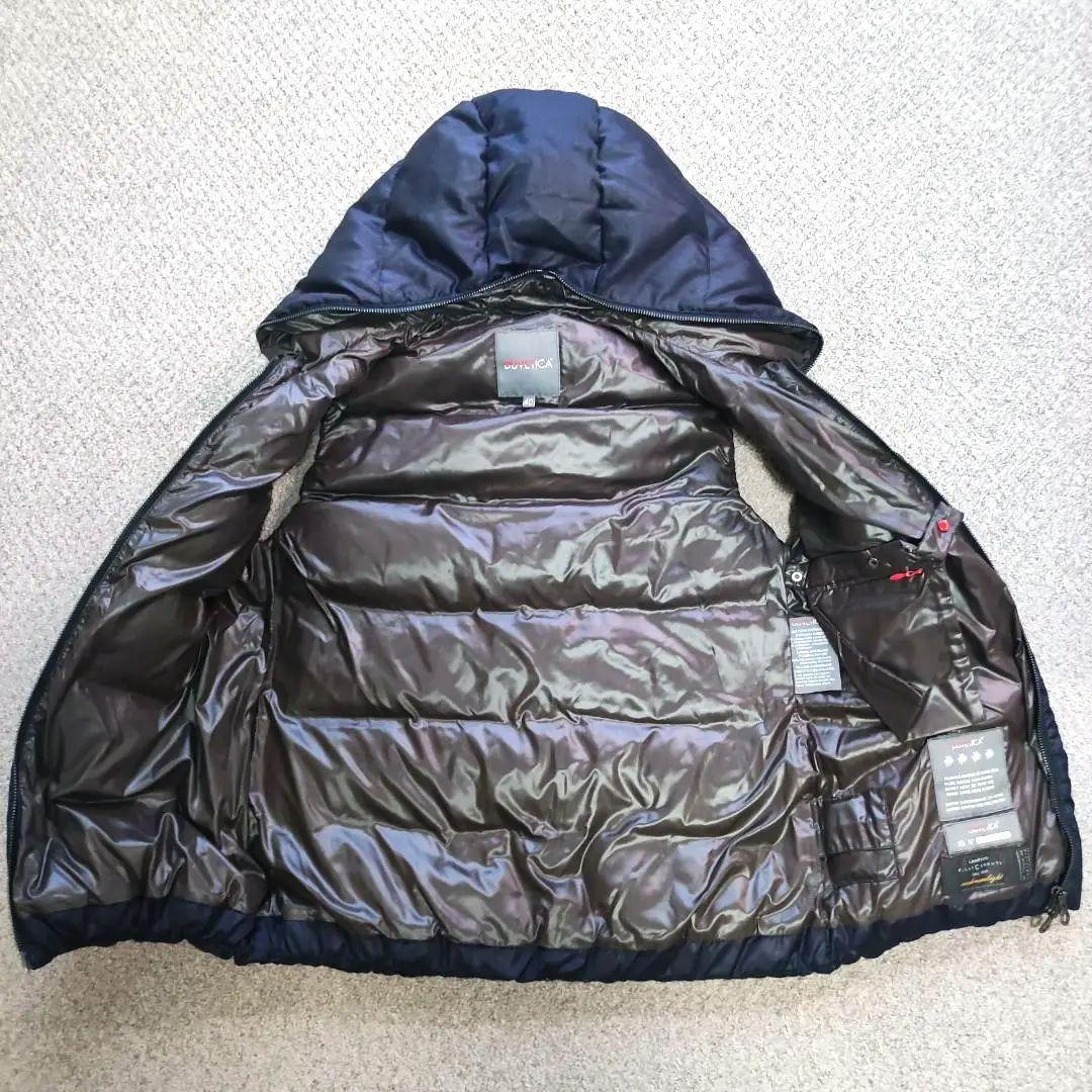 美品 デュベティカ ダウンベスト FEBEDUE 紺 40 レディースL 544