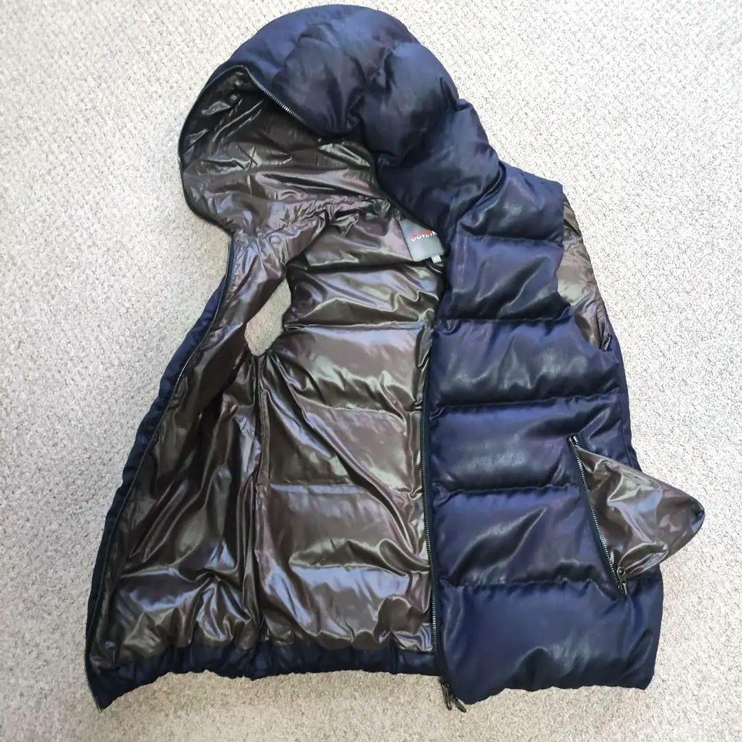 美品 デュベティカ ダウンベスト FEBEDUE 紺 40 レディースL 544
