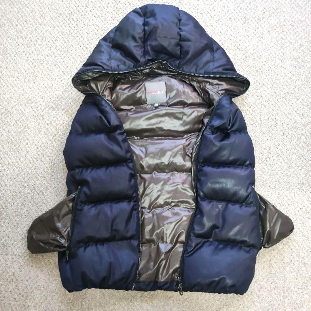 美品 デュベティカ ダウンベスト FEBEDUE 紺 40 レディースL 544