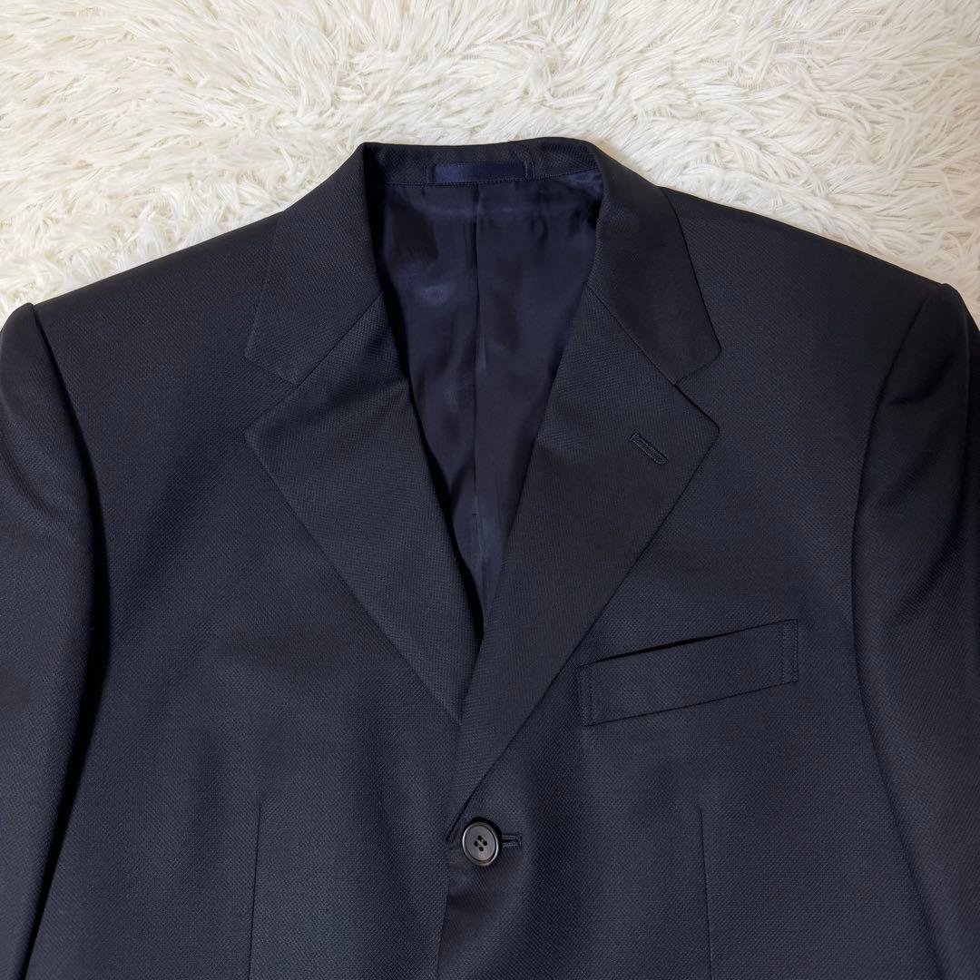 美品 ポールスミスロンドン ゼニア生地 SUPER120 セットアップ 濃紺 M