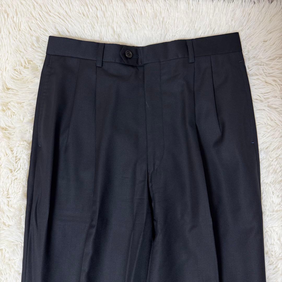 美品 ポールスミスロンドン ゼニア生地 SUPER120 セットアップ 濃紺 M