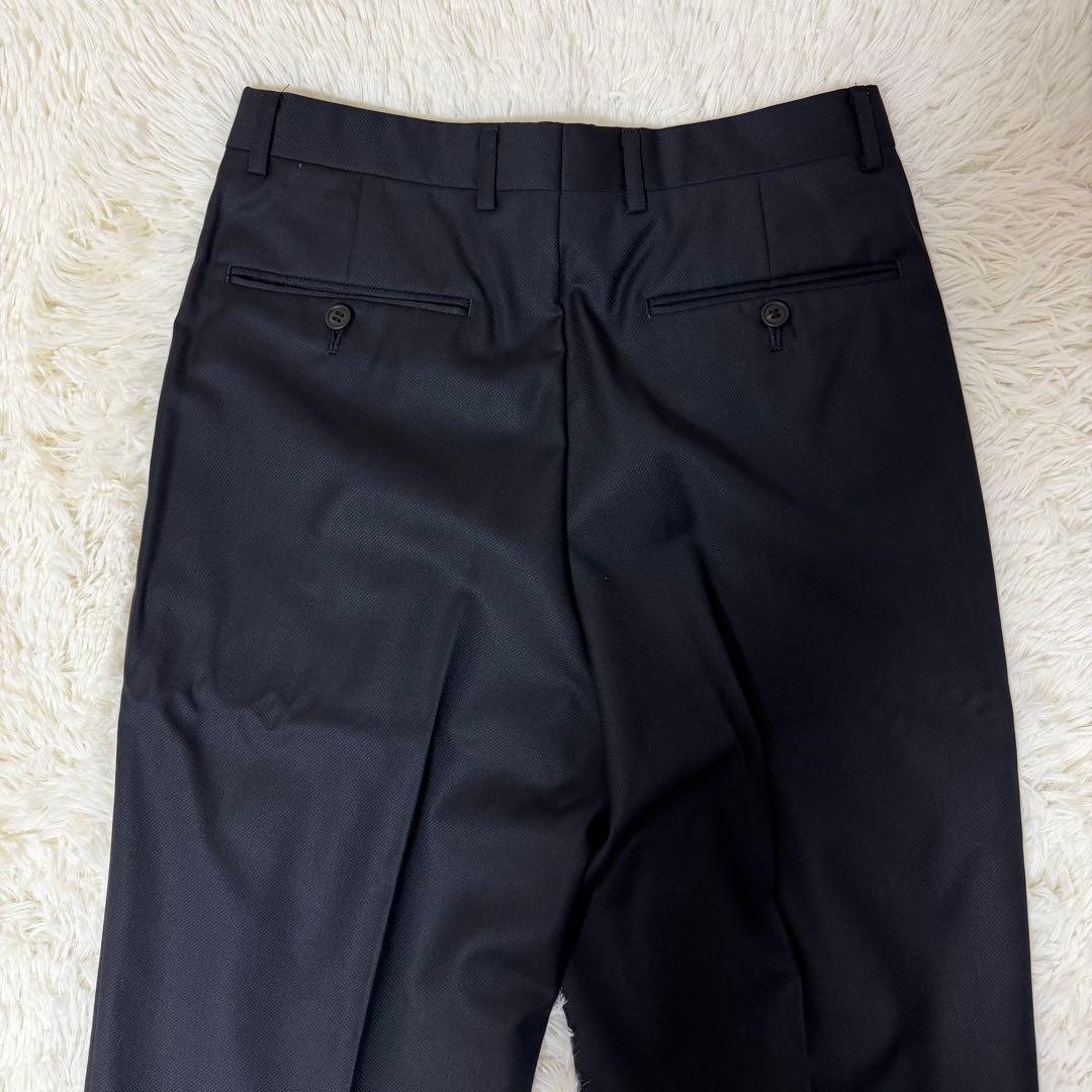 美品 ポールスミスロンドン ゼニア生地 SUPER120 セットアップ 濃紺 M