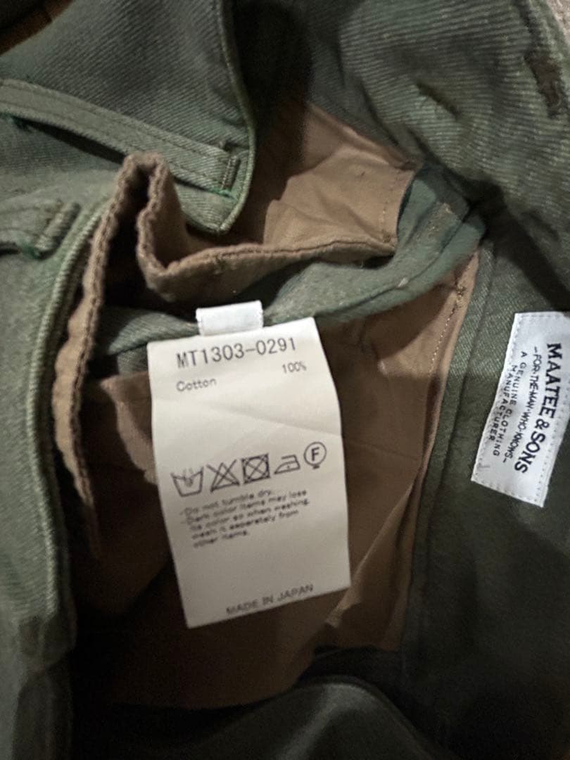 【MAATEE&SONS】MILITARY TROUSERS