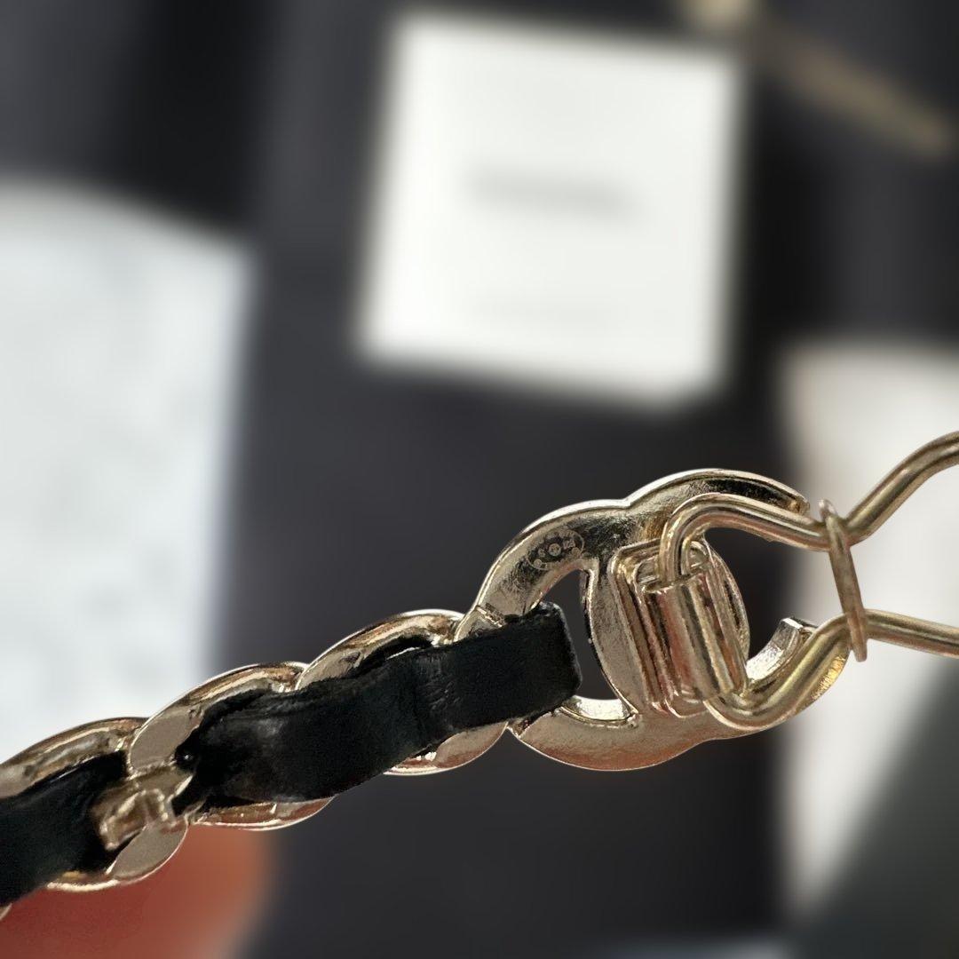 CHANEL シャネル チェーン ヘアピン ゴールド/ブラック 2点セット